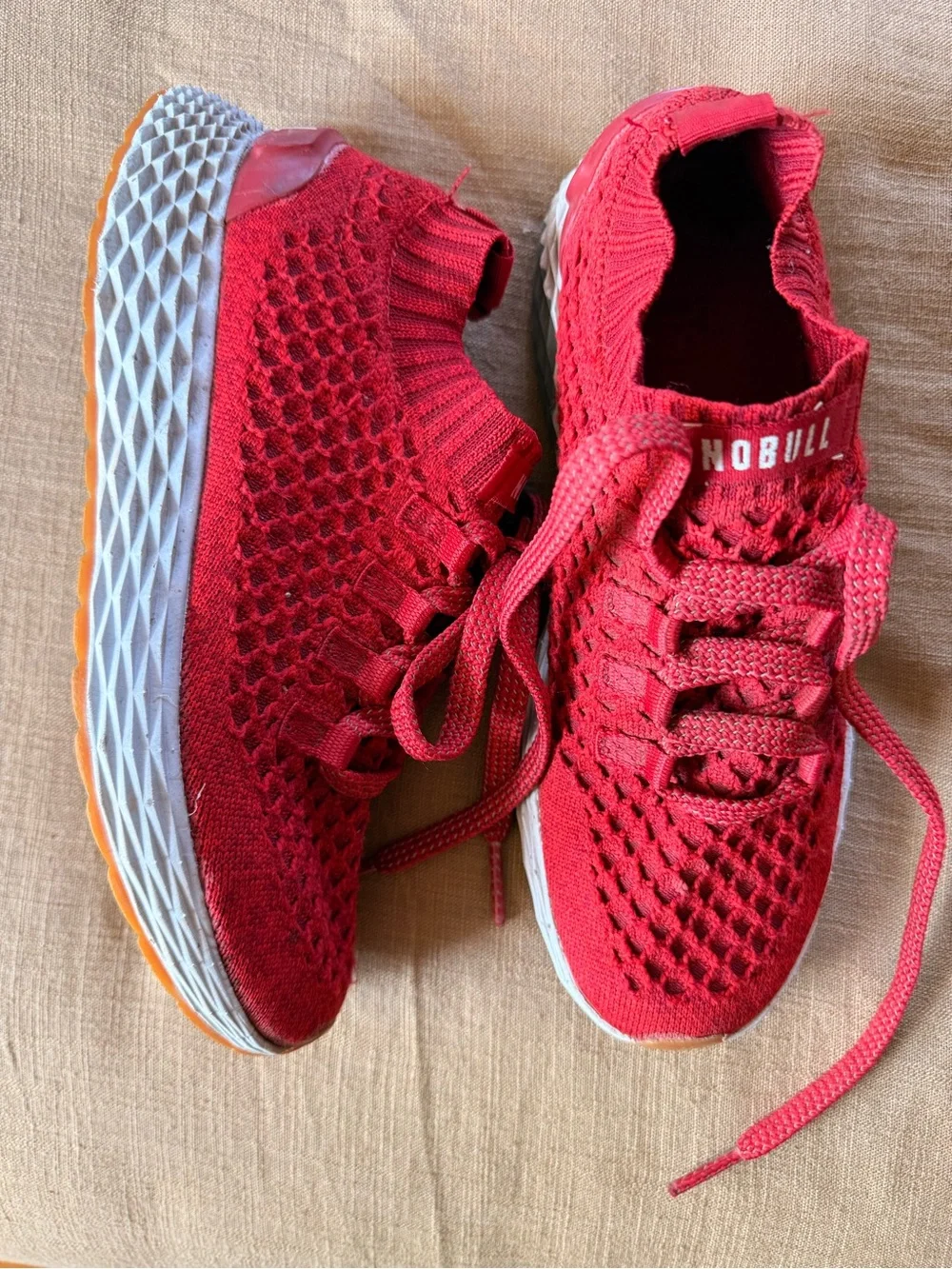 NOBULL Red Knit Training Sneakers